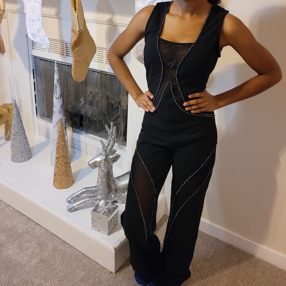 Designer Rhinestone Jumpsuit